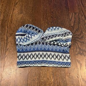 Woven cross tube top